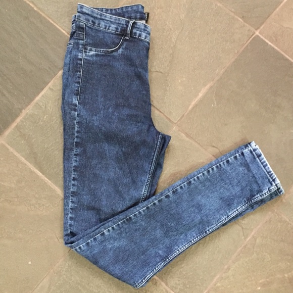 H M Jeans H M Dividend High Waisted Acid Wash Skinny Poshmark